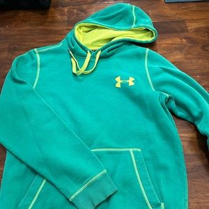 Under Armour men’s small bright green sweatshirt